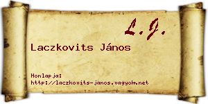 Laczkovits János névjegykártya