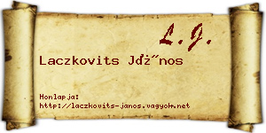 Laczkovits János névjegykártya