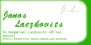 janos laczkovits business card